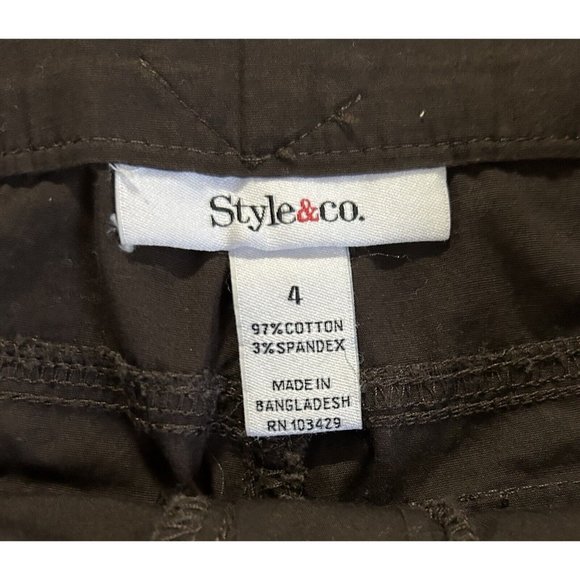 Women's Style & Co. Brown Stretch Cropped Capri Pants Size 4 - Picture 7 of 8